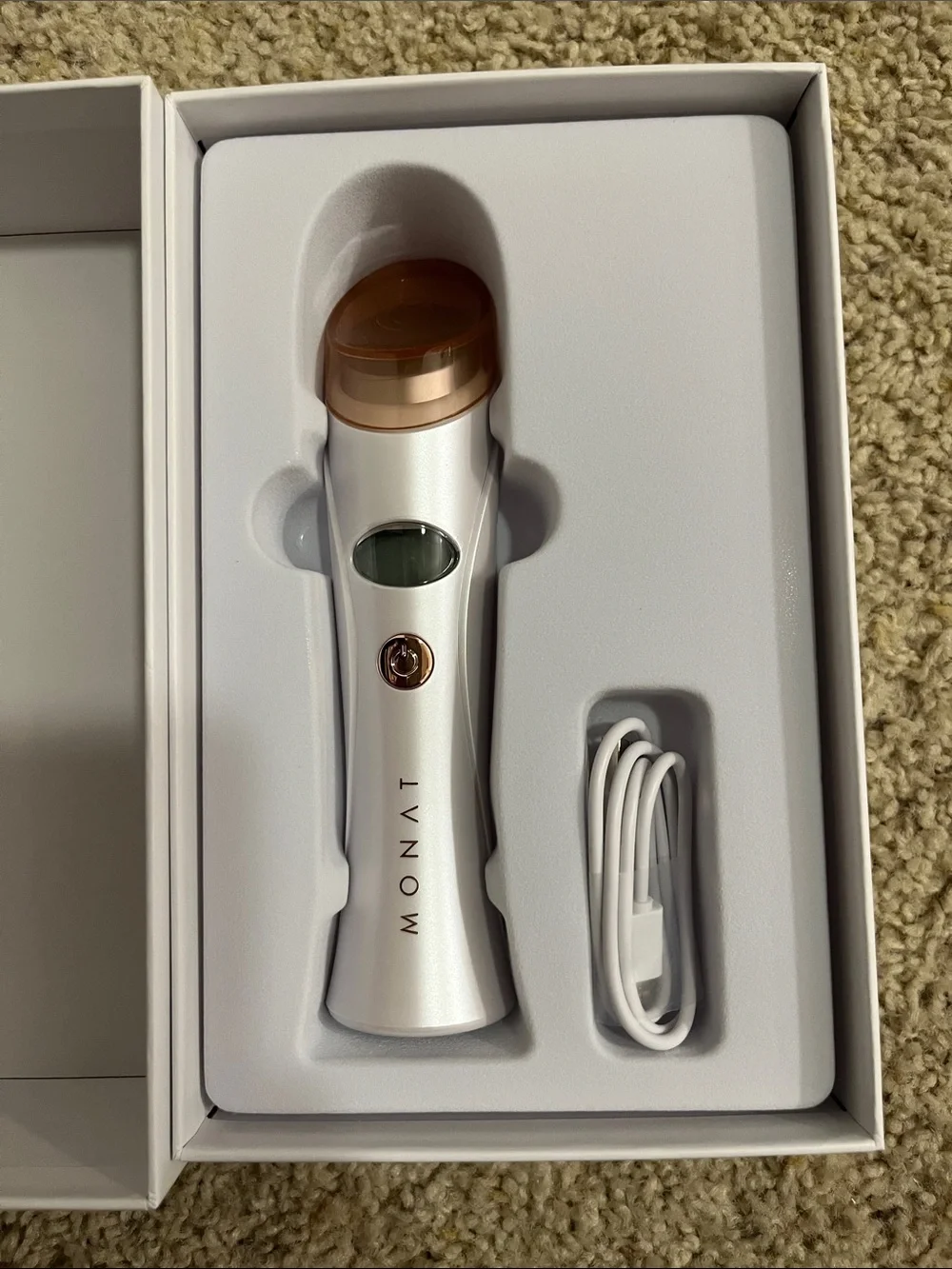 MONAT Hot & Cold Facial Wand - White with Rose Gold Accents